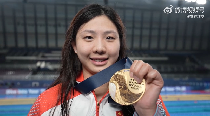 多哈世锦赛唐钱婷夺得女子100米蛙泳冠军，中国